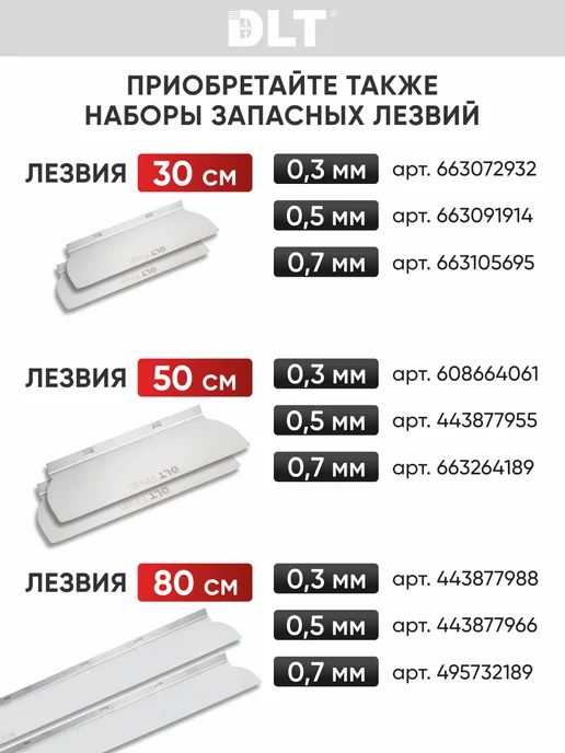 DLT Набор строительных шпателей правило №3 Finish PRO V2, вариант, фото 4