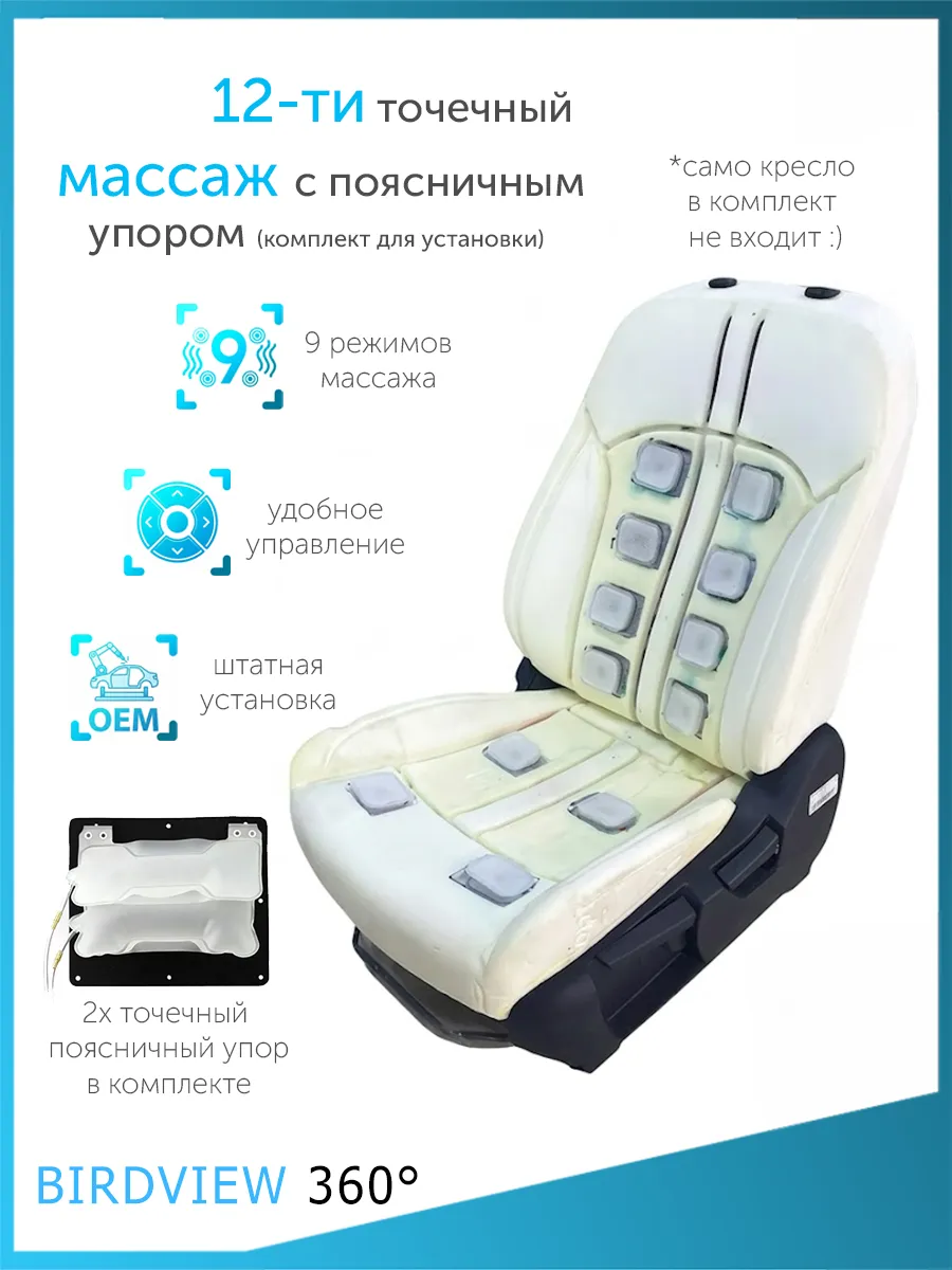 12-ти точечная массажная система с поясничным упором