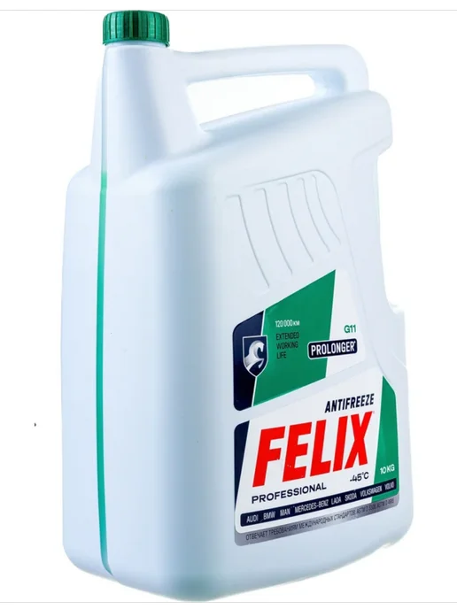 FELIX (авто) Prolonger антифриз G11 зеленый готовый 10 кг, 10 кг