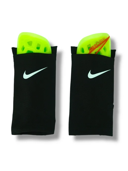 Щитки футбольные детские Nike Mercurial Lite с фиксатором 24, зеленый, фото 8