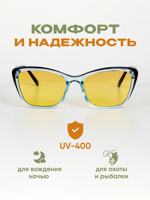 ТеперьТыВидишь Очки фотохромные для водителей (антифары), голубой, фото 4