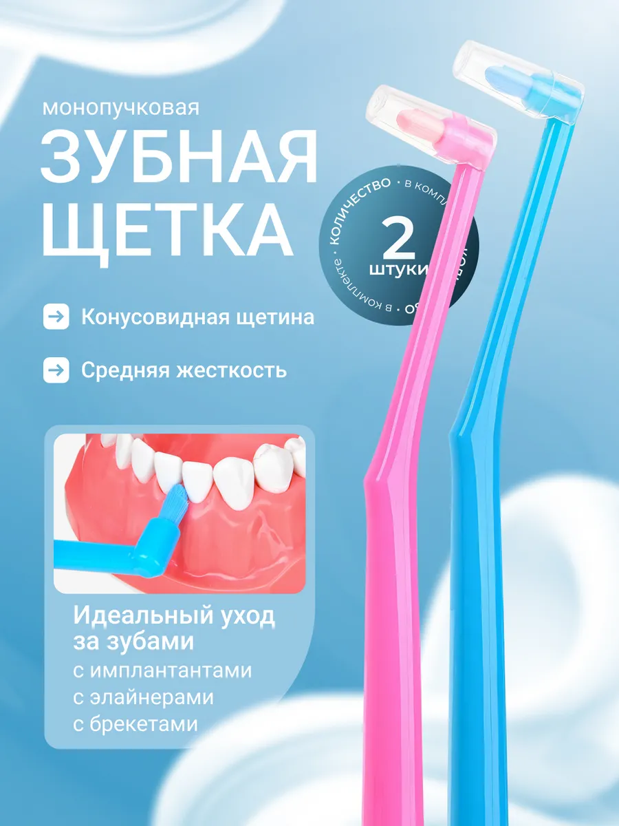 Монопучковая зубная щетка для брекетов
