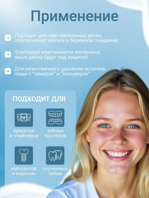 cherdi Монопучковая зубная щетка для брекетов, голубой, фото 4