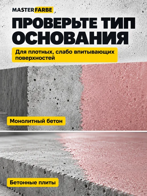MASTERFARBE Грунтовка для бетона акриловая адгезионная Бетонконтакт 3 кг, 3 кг, фото 5