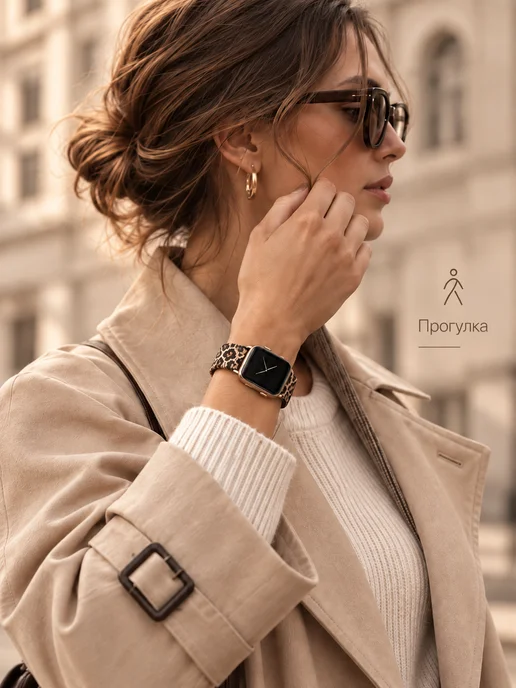 ЛКЛаб Ремешок для Apple Watch 38 40 41 42 мм SE леопард браслет, желтый, фото 2