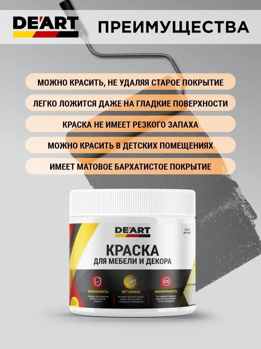 Краска для мебели и декора белая матовая фото 12