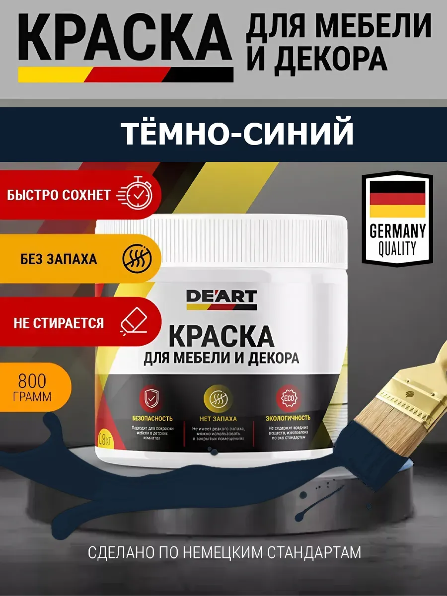 Краска для мебели и декора темно-синий