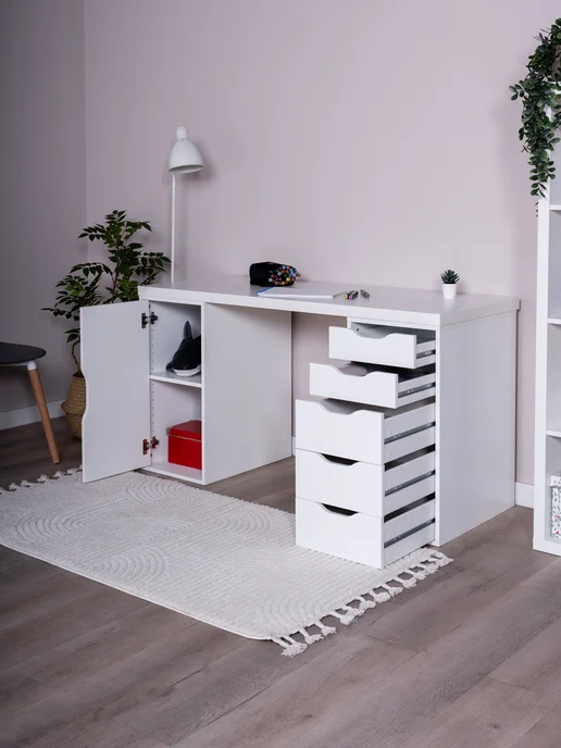 ГУД ЛАКК Стол письменный Ингар 120x75x55 белый, 140x75x55, фото 4
