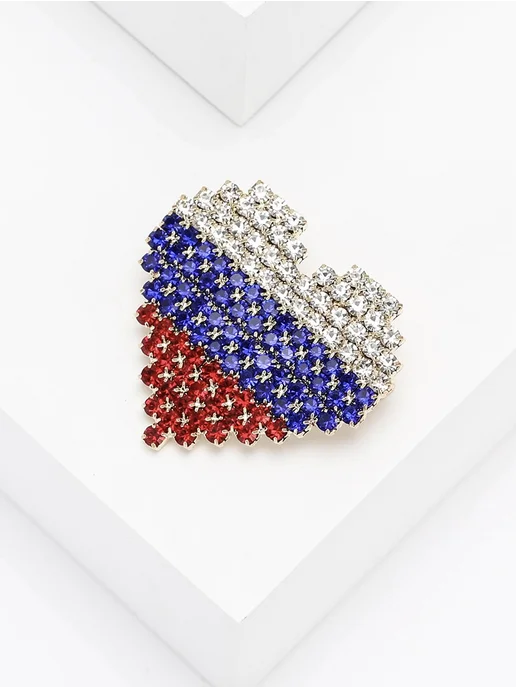 Jewellery/ Брошь флаг России, синий, фото 5