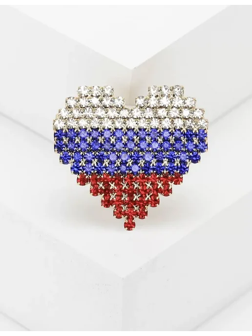 Jewellery/ Брошь флаг России, синий, фото 6