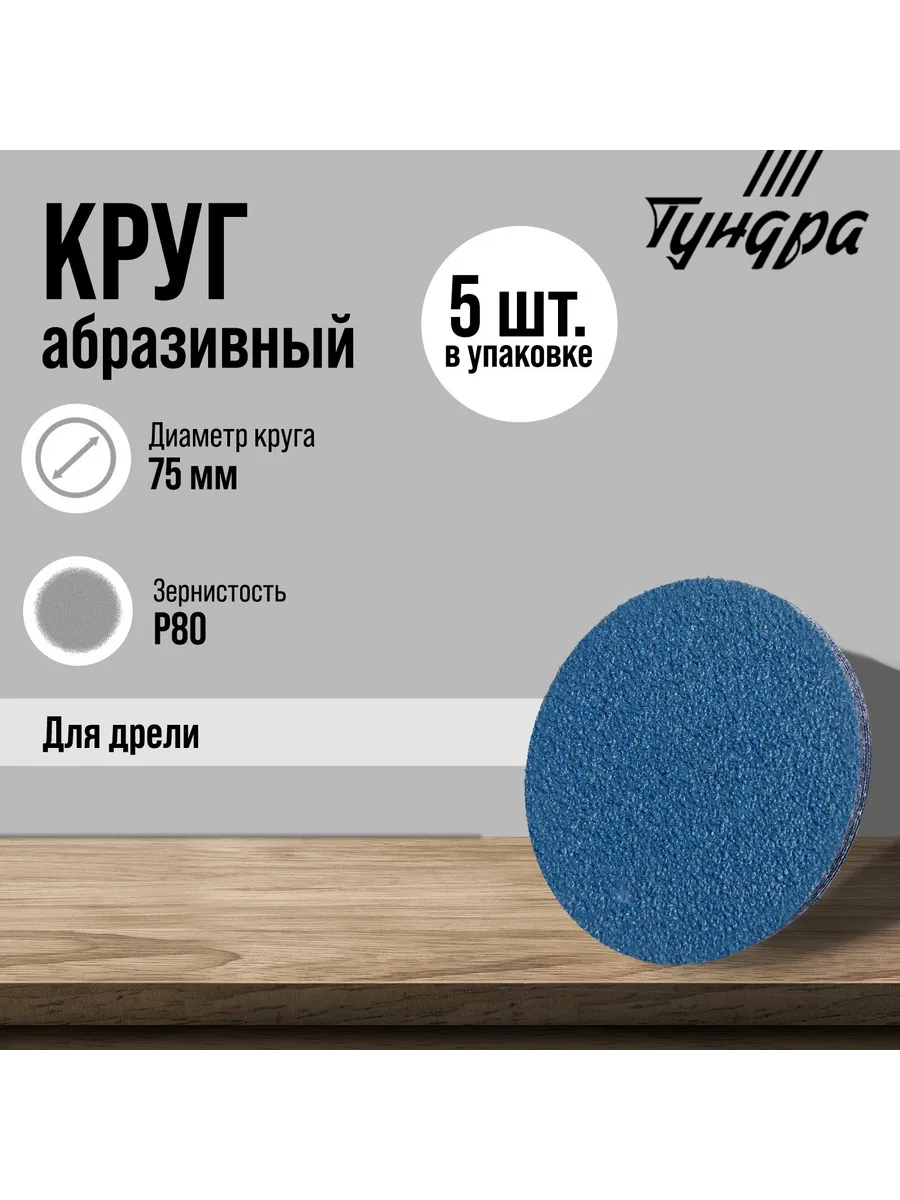 Круг абразивный шлифовальный ТУНДРА, по нержавеюще-Оснастка
