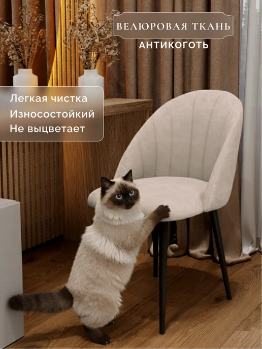 Bontega Стул мягкий со спинкой для кухни и комнаты Токио, белый, фото 4