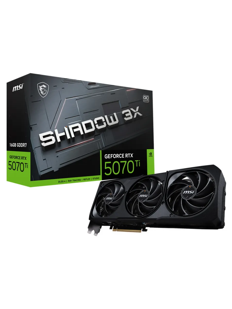 Видеокарта RTX 5070 Ti 16 ГБ RTL (RTX 5070 Ti 16G SHADOW 3X MSI 388132759 купить в интернет‑магазине Wildberries