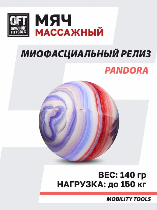 ORIGINAL FITTOOLS Мяч массажный для МФР массажер для тела, голубой, фото 2