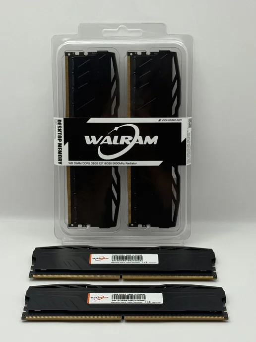 Walram DIMM DDR5 32GB (2*16GB) 5600Mhz, чипы Sec, радиатор, 32 ГБ, 16 ГБ, фото 2