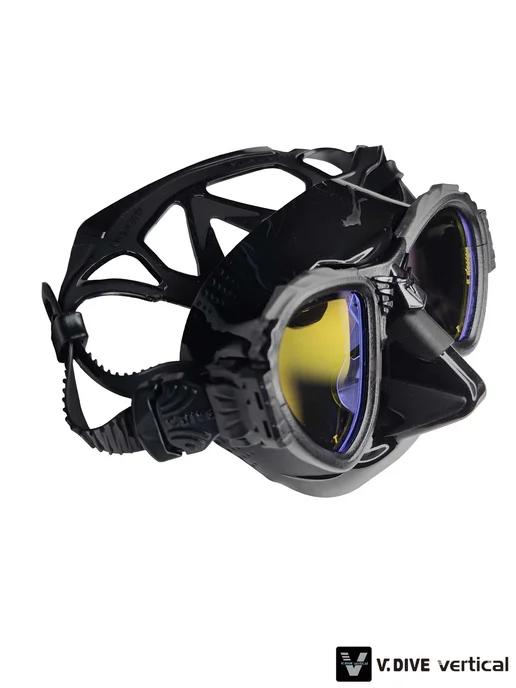 Маска для фридайвинга V.Dive Vertical MF01BK, Просветлённая, черный, фото 3