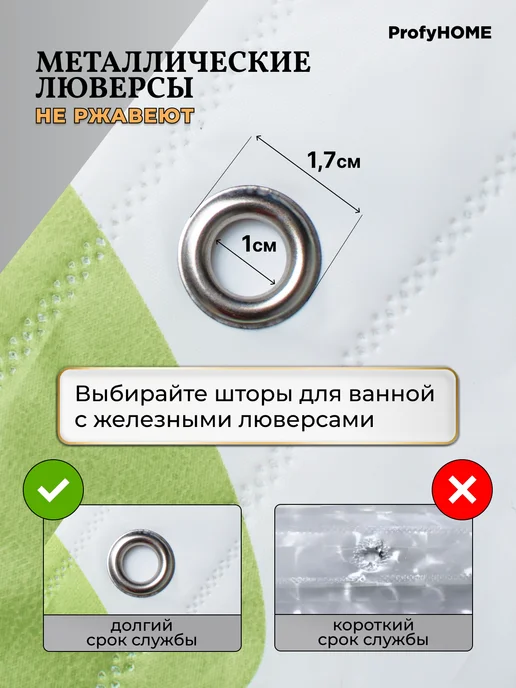 THIS.OK Штора для ванной 200х200 водонепроницаемая с магнитами, 200x200, фото 8