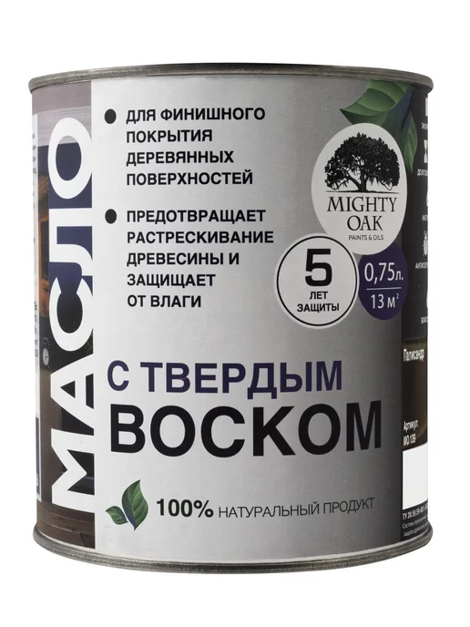 Mighty Oak Масло с твердым воском цвет палисандр 750 мл, 750 мл, фото 2