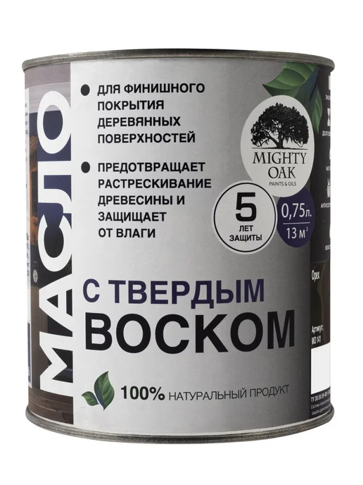 Mighty Oak Масло с твердым воском цвет орех 750 мл, 750 мл, фото 2