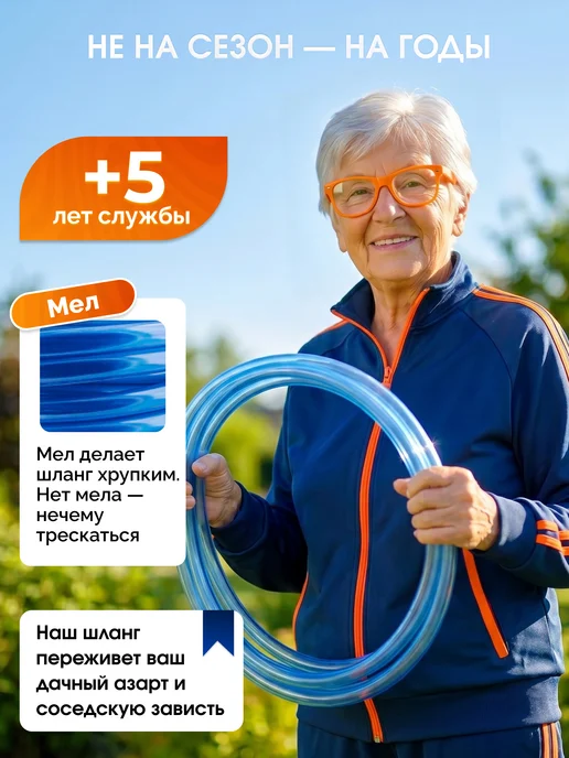 Садовита Шланг поливочный, силиконовый ПВХ 20 м, вариант, фото 4