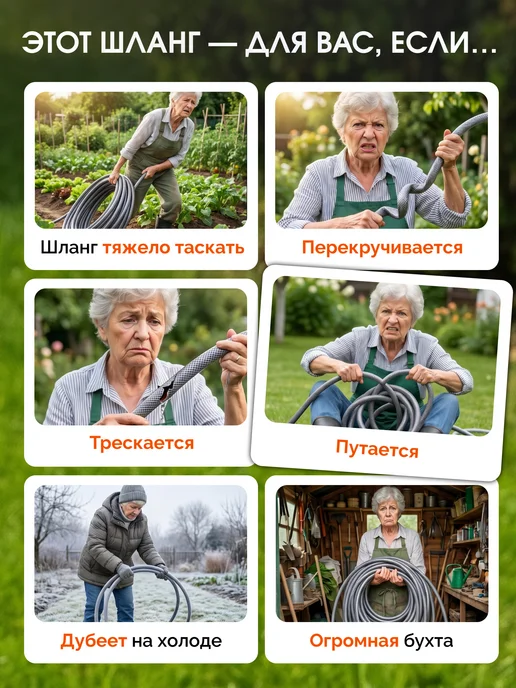 Садовита Шланг поливочный, силиконовый ПВХ 20 м, вариант, фото 8