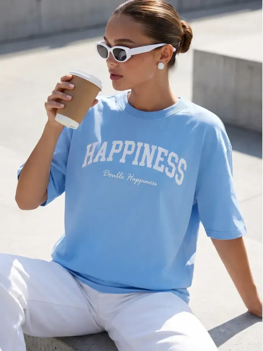 Футболка оверсайз HAPPINESS
