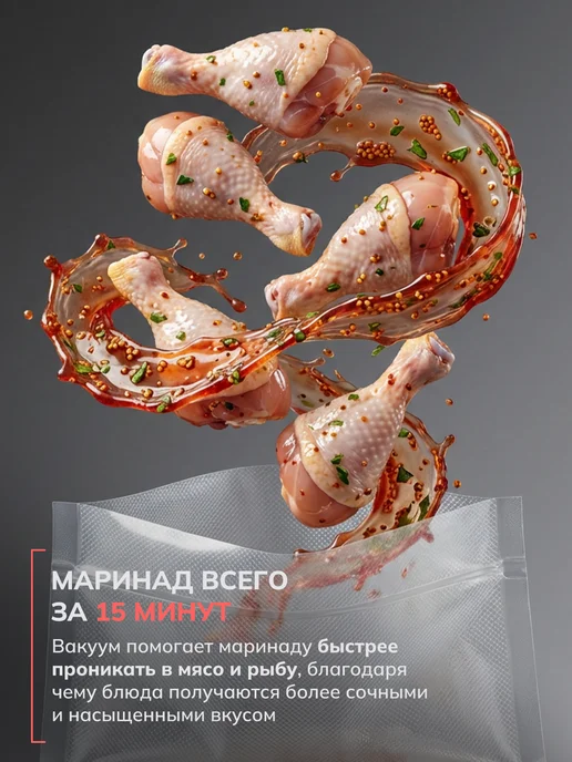 FELFRI Вакууматор для продуктов с запайкой FVP-004 резаком мощный, черный, фото 5