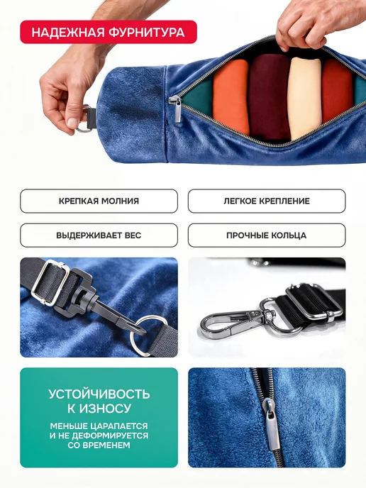 Ven_Ga Подушка сумка для путешествий на шею в самолет, синий, фото 7