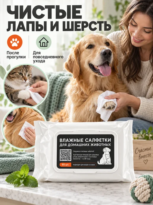 PetLabs влажные салфетки для глаз собак и кошек 100 шт, 80 шт, фото 2