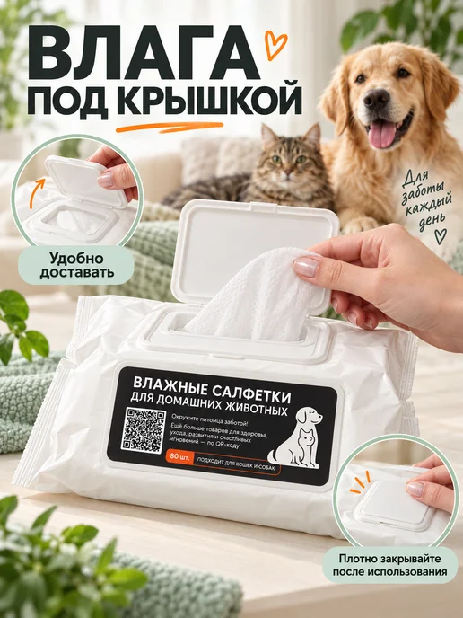 PetLabs влажные салфетки для глаз собак и кошек 100 шт, 80 шт, фото 4