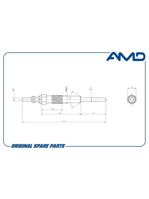 AMD PARTS Свеча накаливания для Фольксваген Пассат B6, Туарег AMD.GP41, вариант, фото 2
