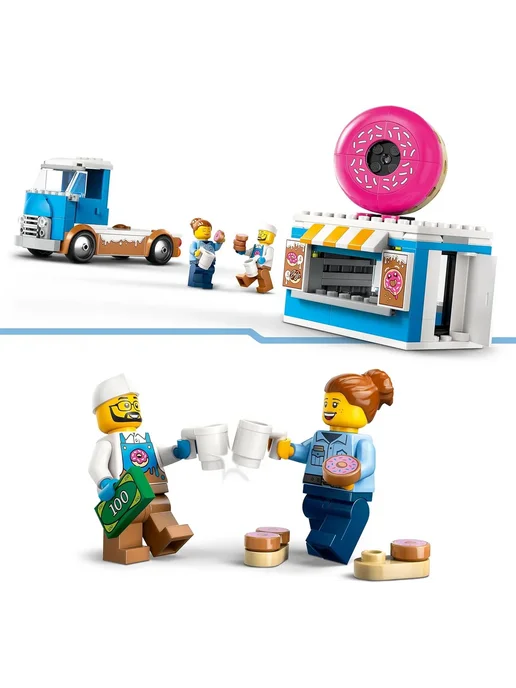 LEGO Конструктор Грузовик для пончиков 60452, вариант, фото 4