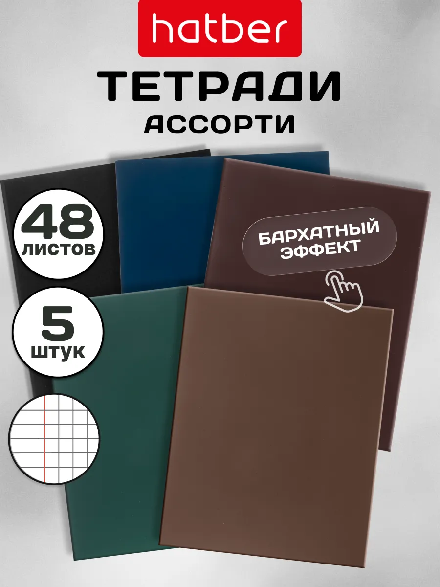 Тетрадь 48 листов в клетку 5 штук