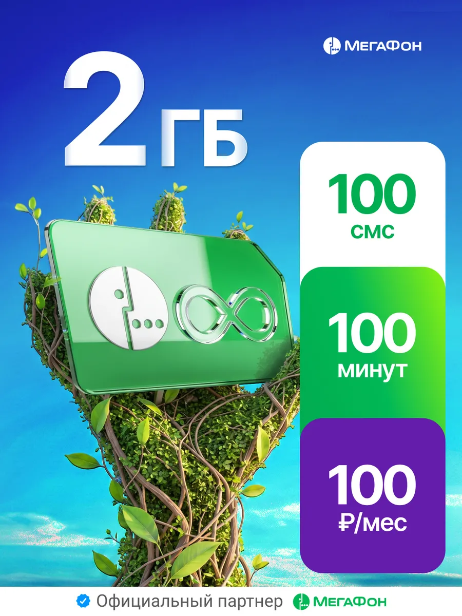 Сим карта 2ГБ за 100 р мес для смарт часов