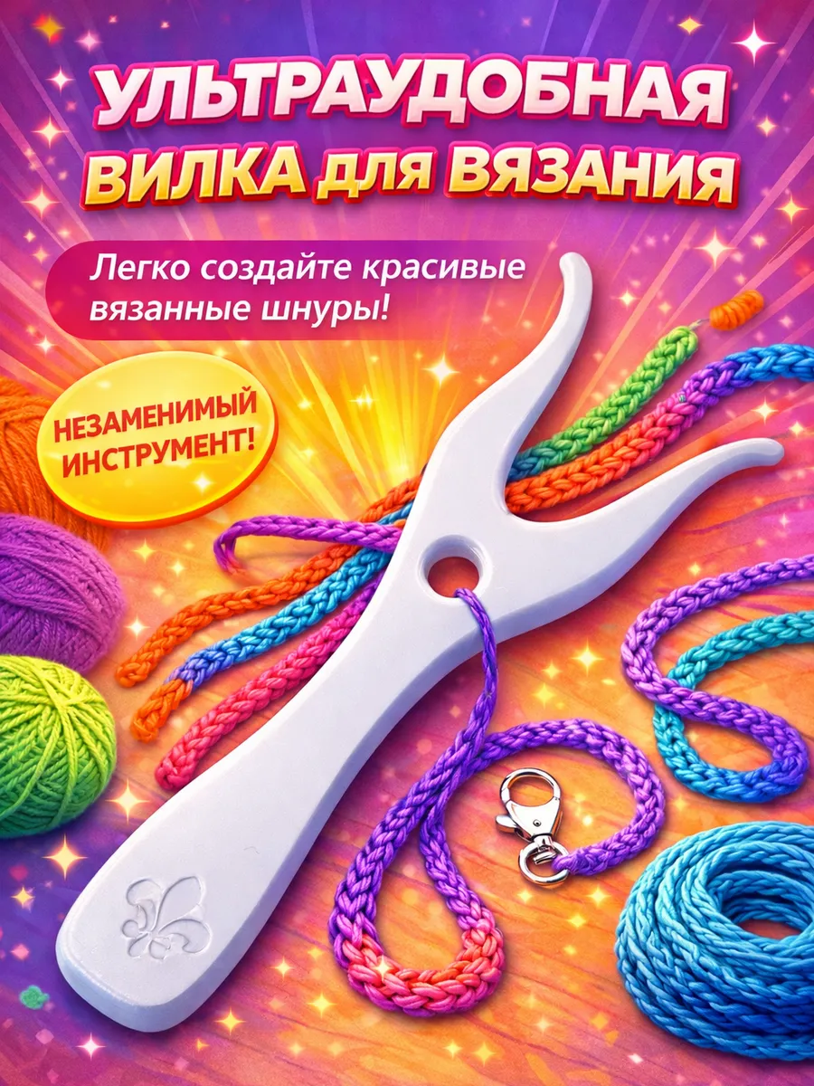 Вилка для вязания шнура кумихимо 20 см