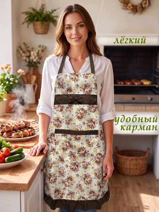 NMD текстиль Фартук кухонный женский, коричневый, фото 2