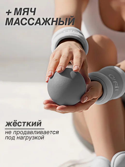 O!Fit Утяжелители для рук и ног 2 кг по 2 шт неопреновые, 1 кг, 2 шт, фото 5