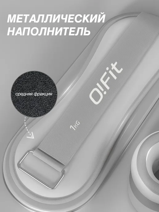 O!Fit Утяжелители для рук и ног 2 кг по 2 шт неопреновые, 1 кг, 2 шт, фото 7