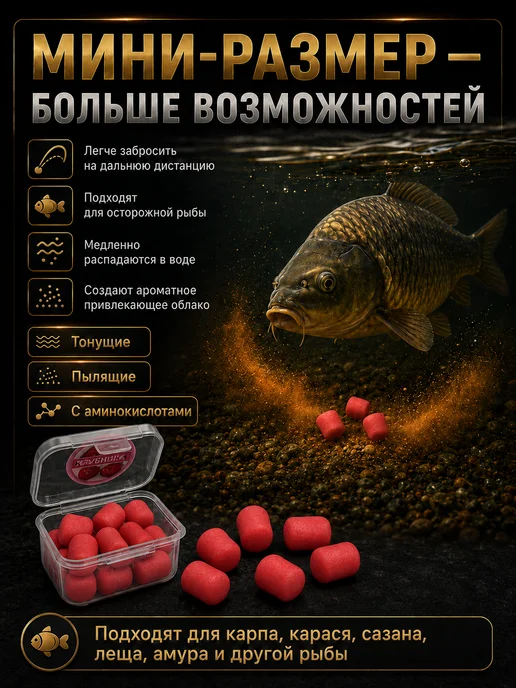 MF_Хобби Бойлы для рыбалки тонущие с резинкой набор 10 вкусов, вариант, фото 7