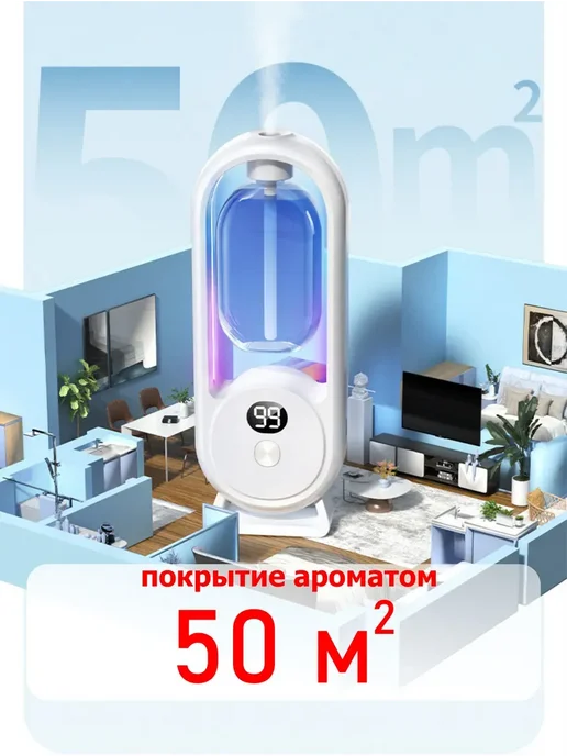 Освежитель воздуха автоматический для дома, аромадиффузор, белый, фото 4