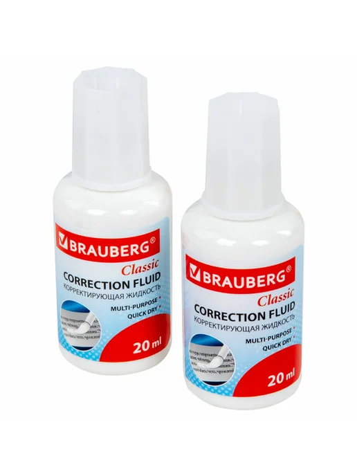 Brauberg Корректор жидкий канцелярский 20мл 2шт, 20 мл, 2 шт, фото 2