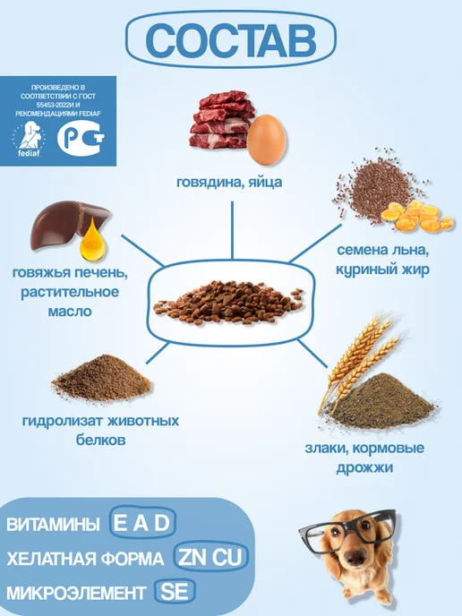 Сухой корм ЗООСМАК для собак, мелкие, 2 кг, фото 2
