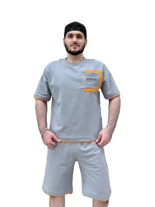 TT Shop Костюм спортивный с шортами, серый, фото 2