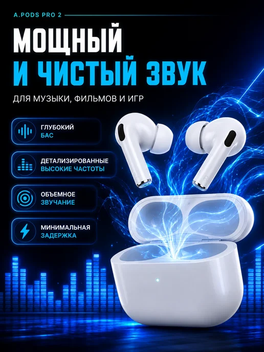 Беспроводные Bluetooth наушники A.PODS PRO 2 TWS, вариант, фото 6