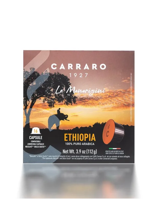 Carraro Кофе в капсулах Ethiopia (16шт*7г), 16 шт, 7 г, фото 4