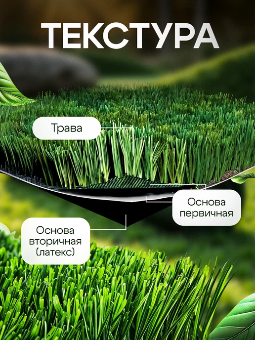 Искусственный уличный газон 50х300 в рулоне, 50x300, фото 3