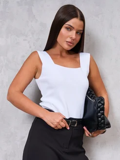 Топ майка под пиджак удлиненный