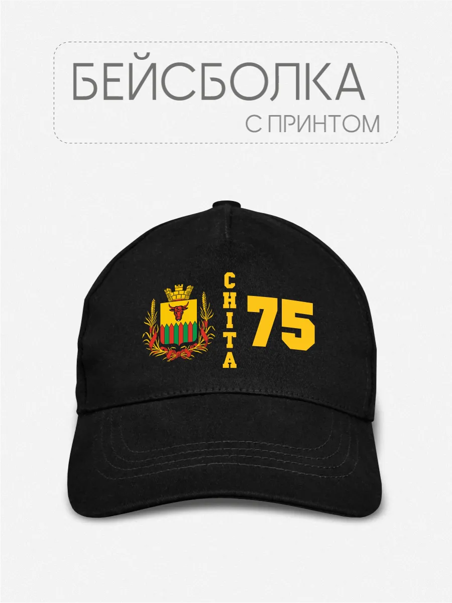 Кепка мужская с принтом Чита регион 75