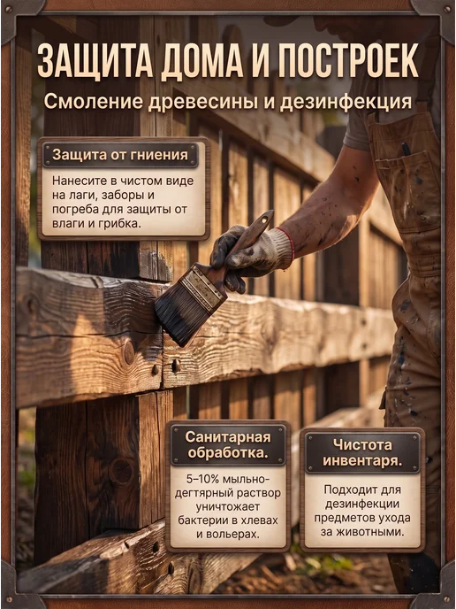 Фазенда Сибири Деготь березовый натуральный для сада 1 л, 1 л, фото 8