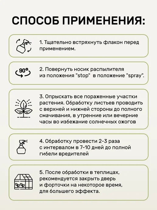 Люби, Выращивай! Биоспрей для защиты растений от тли и белокрылки 450мл, 450 мл, фото 8